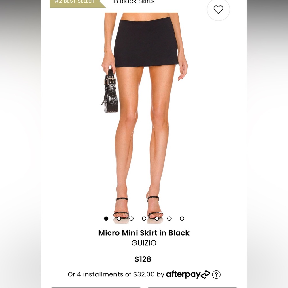 Danielle Guizio Micro Mini Skirt in Black